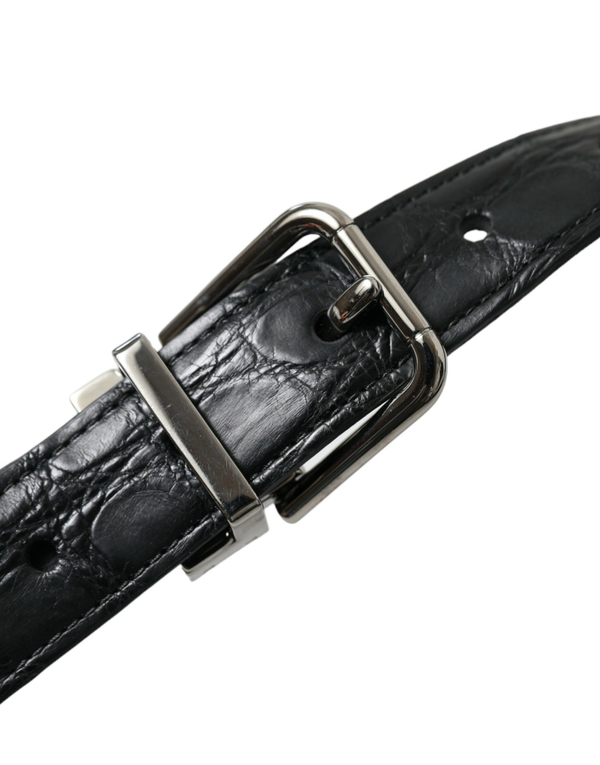 Dolce & Gabbana Elegant Leather Belt with Metal Buckle