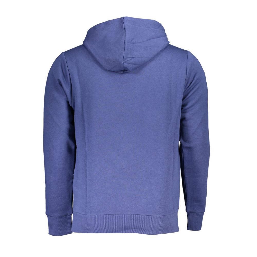 U.S. Grand Polo Elegant Long Sleeve Hooded Sweatshirt in Blue