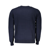 Harmont & Blaine Crew Neck Embroidered Blue Sweater