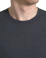 Dolce & Gabbana Elegant Dark Gray Crew Neck Tee