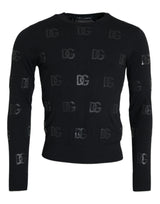 Dolce & Gabbana Black DG Logo Pullover Sweatshirt Sweater