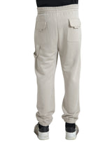 Dolce & Gabbana Off White Viscose Cargo Jogger Sweatpants Pants