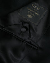 Dolce & Gabbana Black SICILIA Single Breasted Coat Blazer