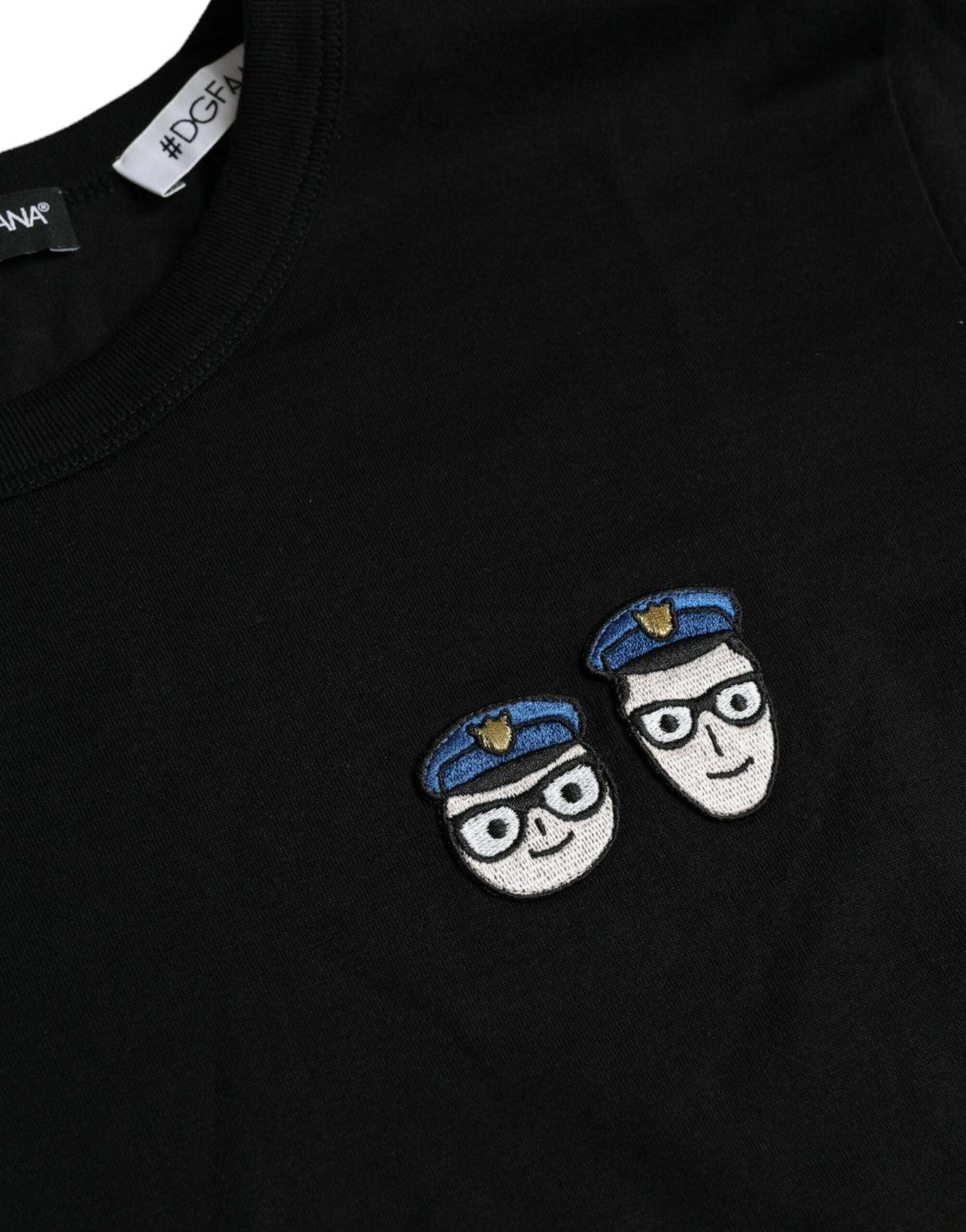 Dolce & Gabbana Black #DGFamily Cotton Crew Neck T-shirt