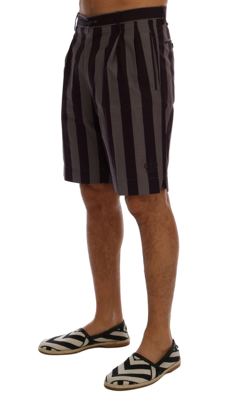 Dolce & Gabbana Casual Striped Cotton Shorts