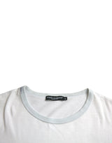 Dolce & Gabbana White Cotton Round Neck Short Sleeve T-shirt