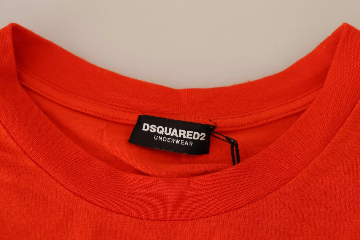 Dsquared² Orange Modal Short Sleeves Crewneck T-shirt