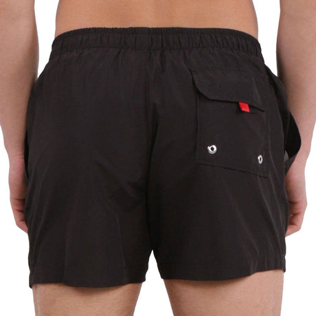 La Martina Black Polyester Men Swim Trunk