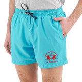 La Martina Blue Polyester Men Swimwear