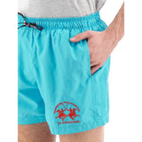 La Martina Blue Polyester Men Swimwear