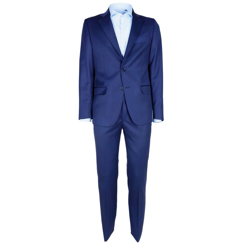 Made in Italy Blue Wool Men's Suit