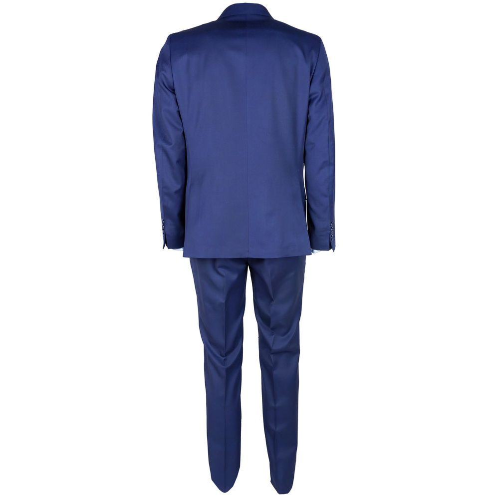 Made in Italy Blue Wool Men's Suit