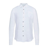 Alpha Studio Elegant White Linen Shirt for Men