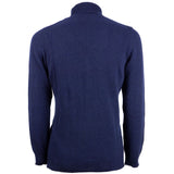 Emilio Romanelli Blue Cashmere Men Turtleneck Sweater