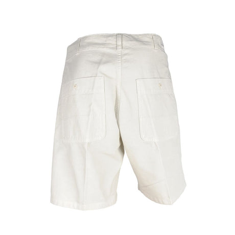 Don The Fuller White Cotton Men's Bermuda Shorts