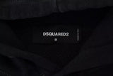 Dsquared² Black Cotton Hooded Printed Men Pullover Sweater