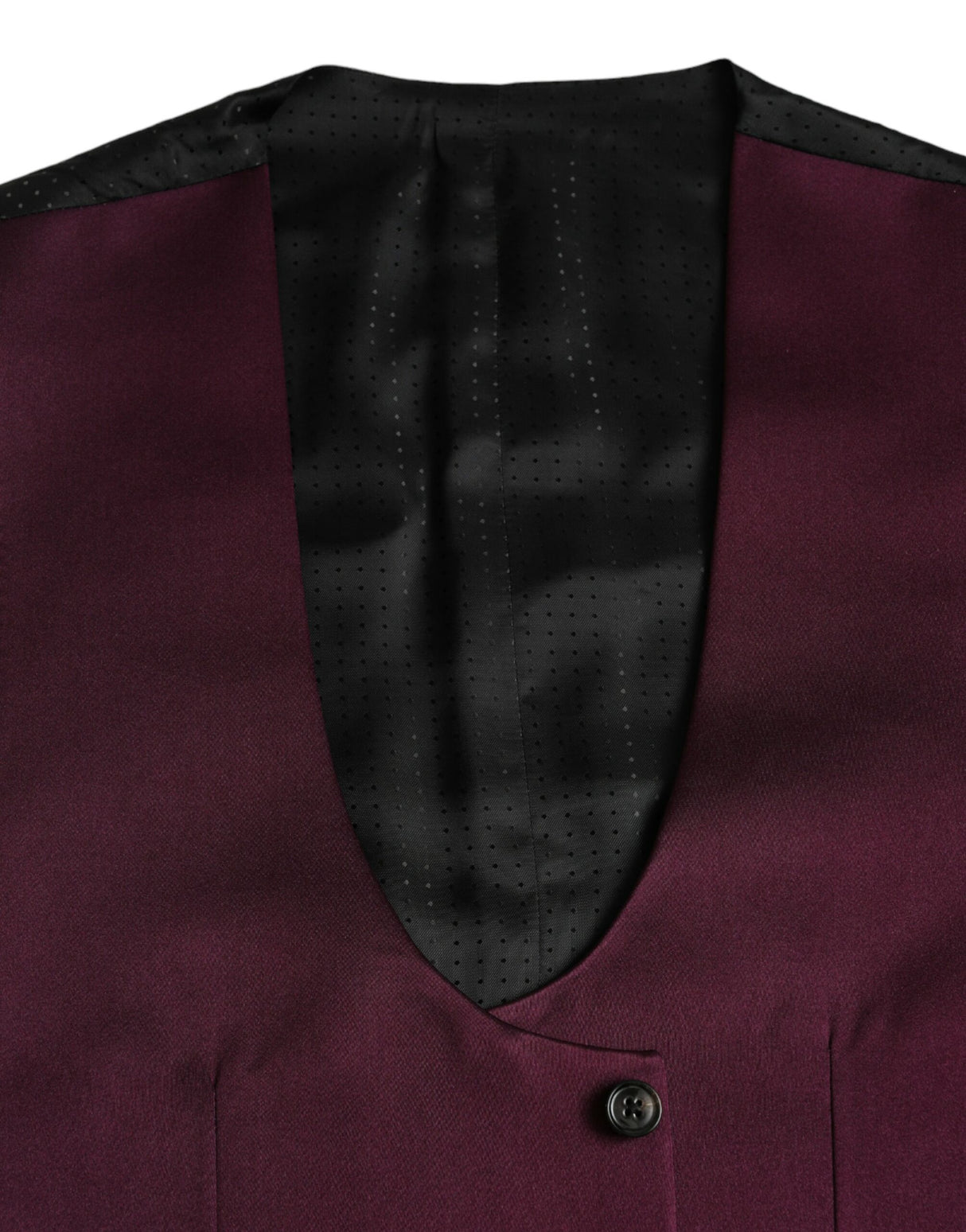 Dolce & Gabbana Maroon Satin Silk Waistcoat Dress Formal Vest