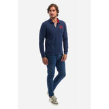 La Martina Blue Cotton Polo Shirt