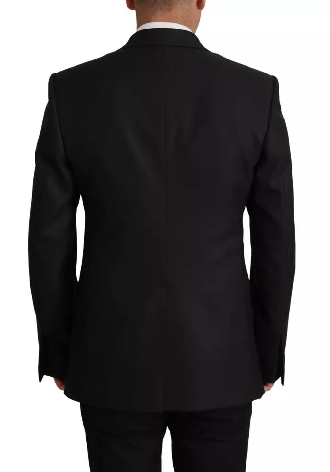 Dolce & Gabbana Black Polyester Single Breasted BlazerJacket