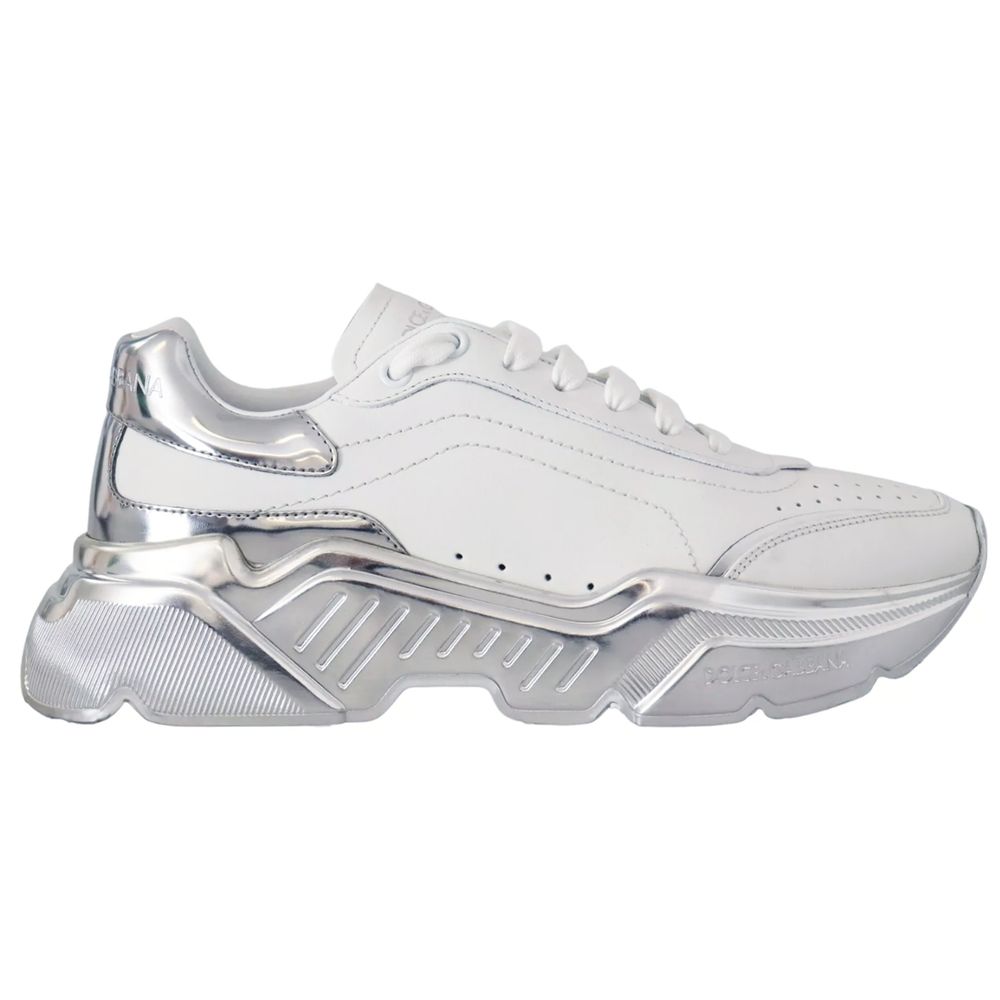 Dolce & Gabbana White Calfskin Men Sneaker
