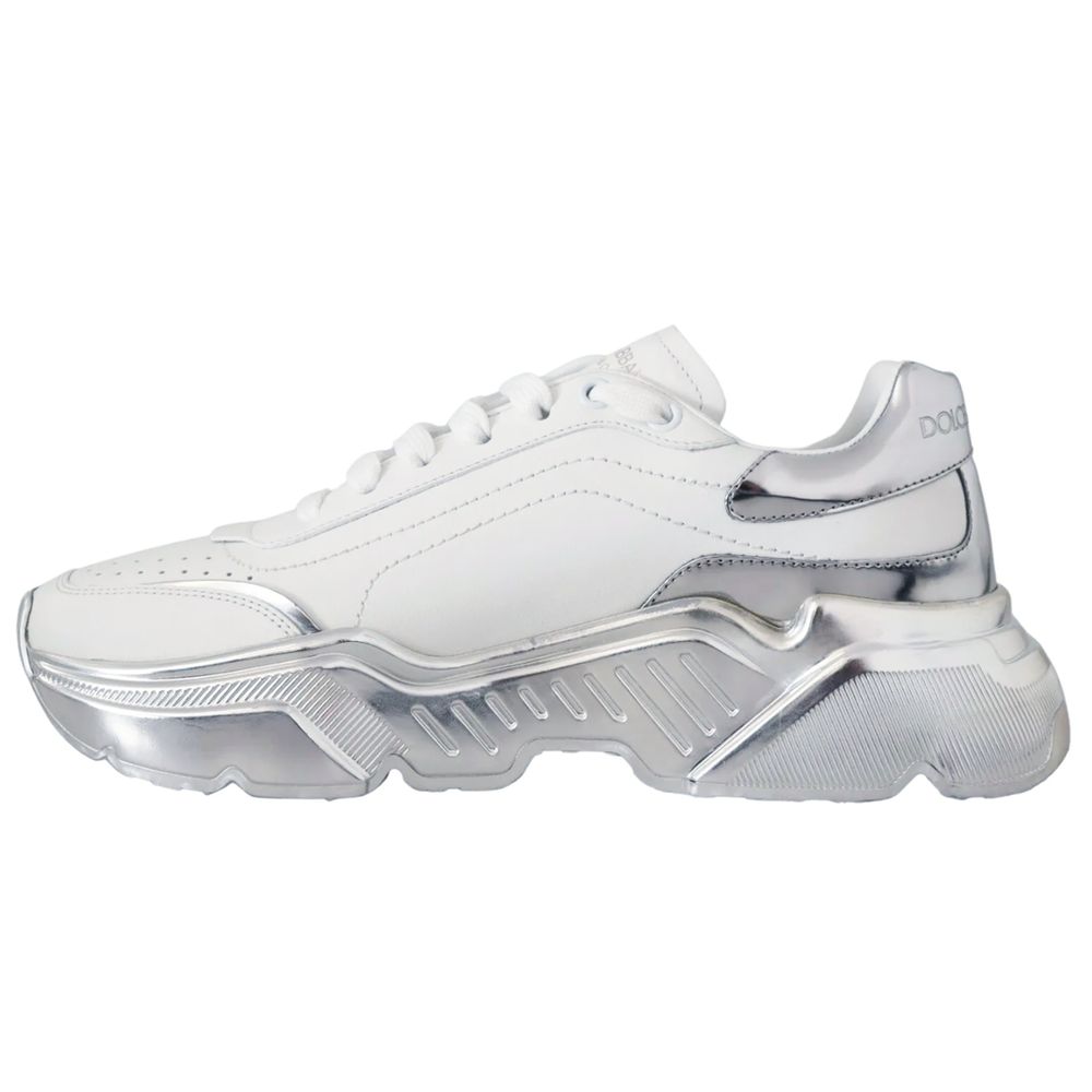 Dolce & Gabbana White Calfskin Men Sneaker