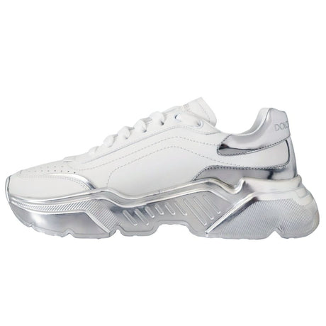 Dolce & Gabbana White Calfskin Men Sneaker