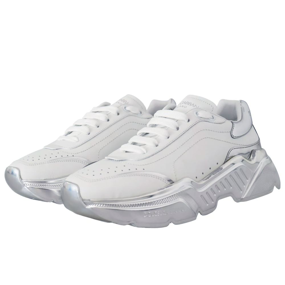 Dolce & Gabbana White Calfskin Men Sneaker