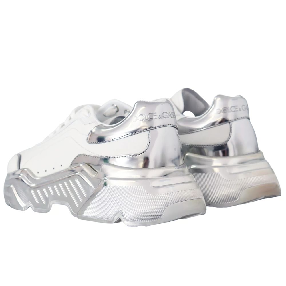 Dolce & Gabbana White Calfskin Men Sneaker