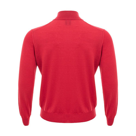 Gran Sasso Elegant Crimson Wool T-Shirt for Men