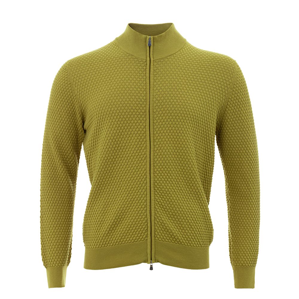 Gran Sasso Elegant Yellow Cotton Cardigan for Men