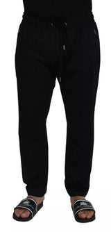 Dolce & Gabbana Black Jogging Trouser Cotton Stretch Pants