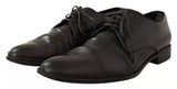 Dolce & Gabbana Black Leather Derby Dress Formal Shoes