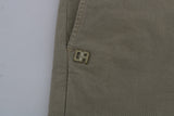 Daniele Alessandrini Beige Slim Fit Chinos for Sophisticated Style