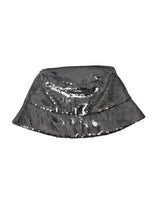 Dolce & Gabbana Silver Sequined Nylon Bucket Hat Men