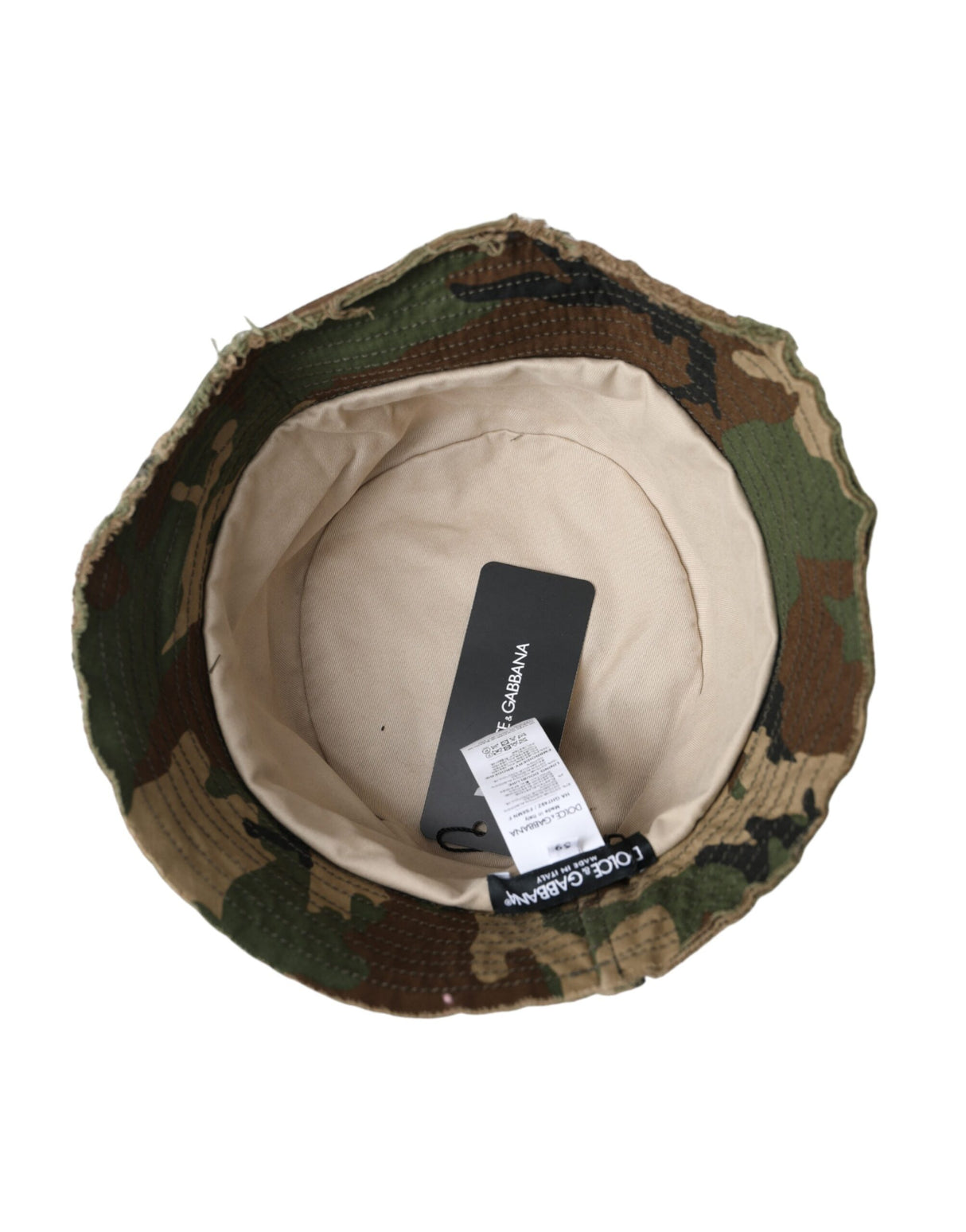 Dolce & Gabbana Green Camouflage Cotton Bucket Hat Men