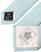 Dolce & Gabbana Mint Green Cotton Adjustable Tie Men