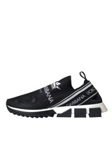 Dolce & Gabbana Black White Sorrento Slip On Sneakers Shoes
