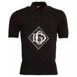 Dolce & Gabbana Brown Logo Collared Short Sleeve Men T-shirt