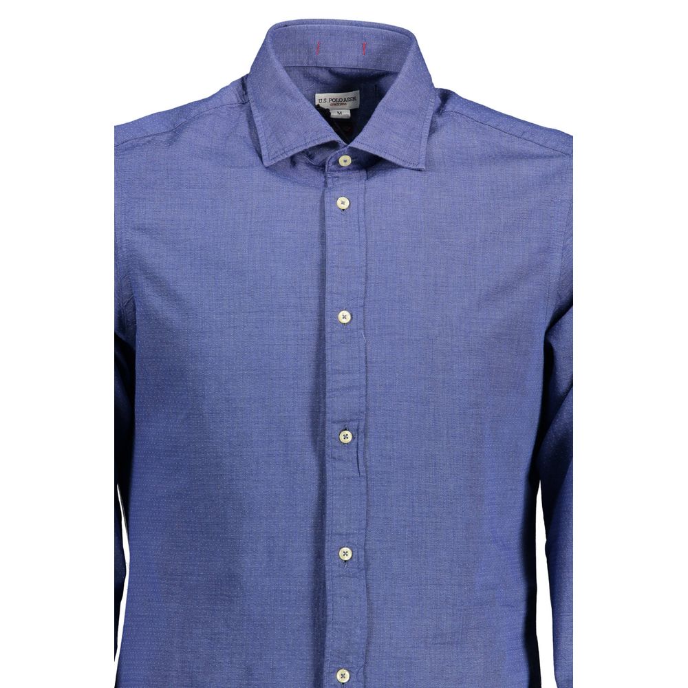 U.S. POLO ASSN. Blue Cotton Men Shirt