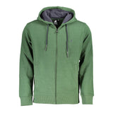 U.S. Grand Polo Chic Green Hooded Sweatshirt with Elegant Embroidery