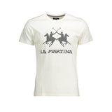 La Martina White Cotton Men T-Shirt