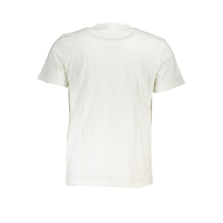 La Martina Chic White Crew Neck Tee with Logo Print