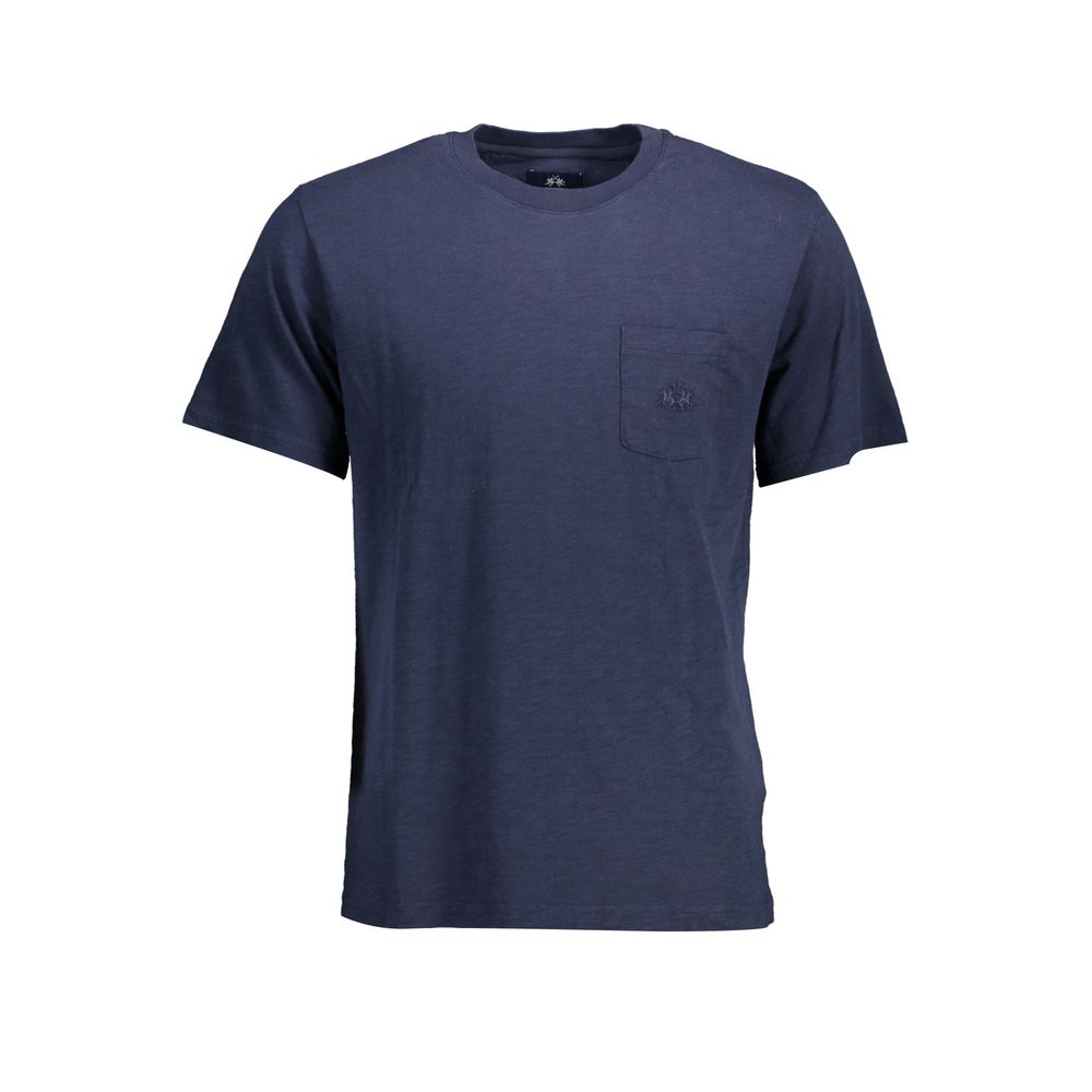 La Martina Blue Cotton Men T-Shirt