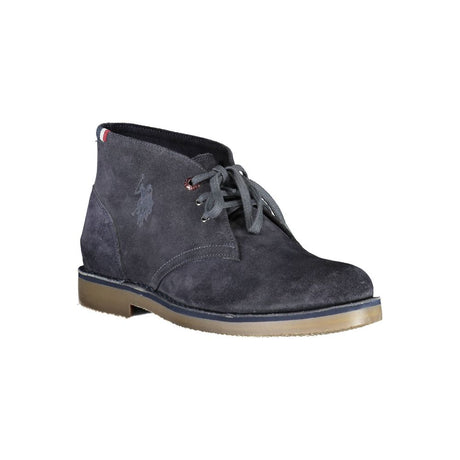 U.S. POLO ASSN. Blue Leather Men Ankle Boot