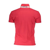 La Martina Red Cotton Men Polo Shirt