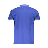 Cavalli Class Blue Cotton Polo Shirt