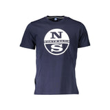 North Sails Blue Cotton Men T-Shirt