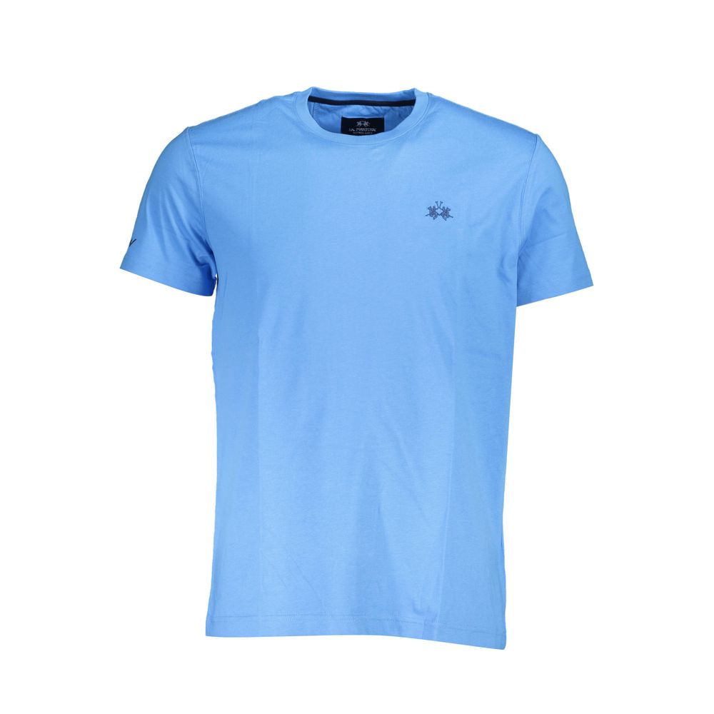 La Martina Light Blue Cotton Men T-Shirt