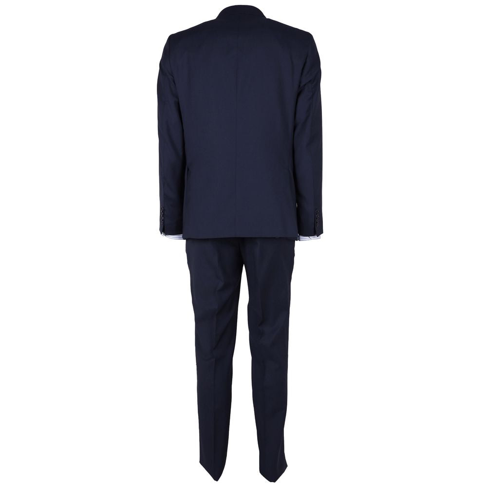 Made in Italy Blue Virgin Wool Men's Suit