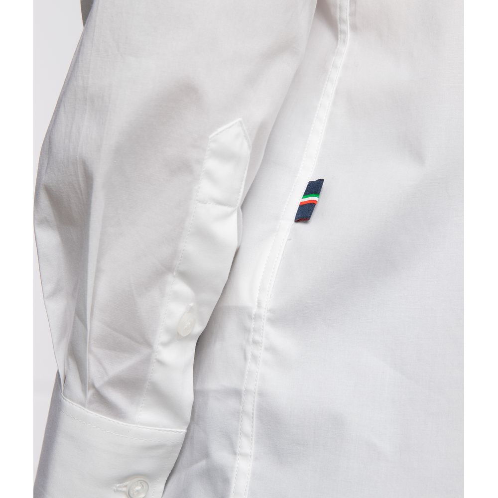 Aeronautica Militare White Cotton Men Shirt